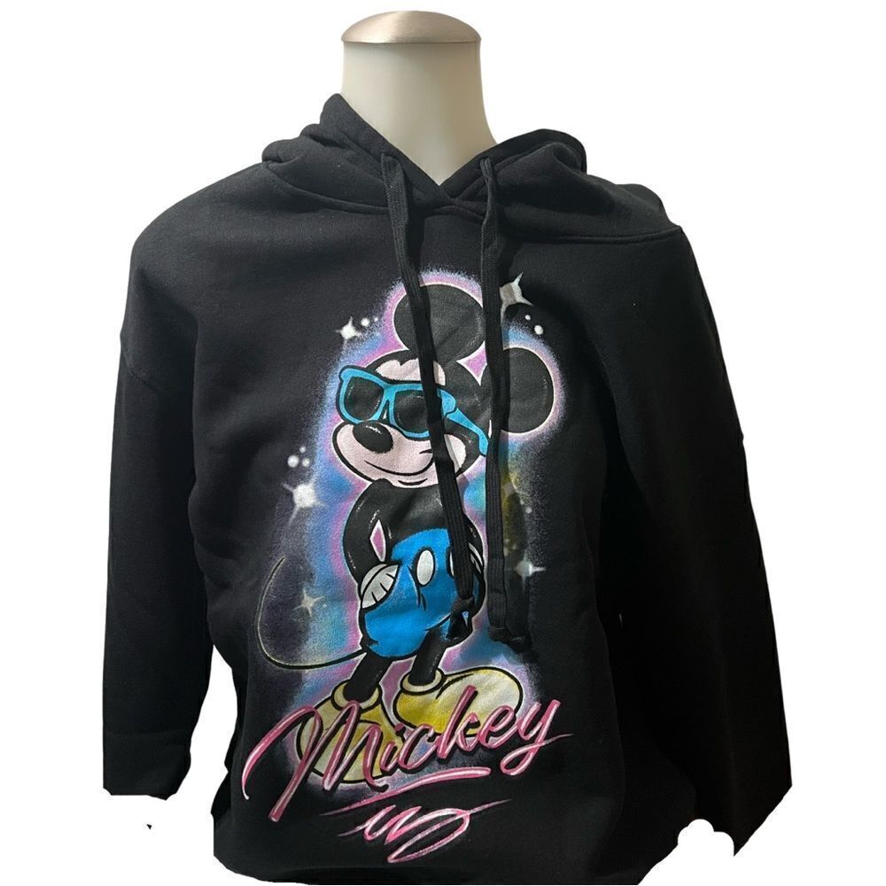 Black Disney Mickey Mouse Hoodie Sweatshirt